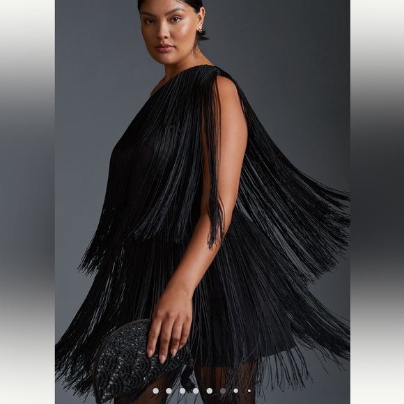 Anthropologie hutch one shoulder fringed mini dress - Picture 5 of 16
